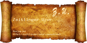 Zeitlinger Uzor névjegykártya